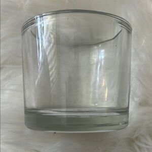 Clear Glass Candle Holder
